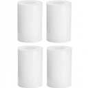 Bright White Glass Lamp Shade Replacement  1-5/8" Fitter Opening  Light Cover for Pendant Lights, Chandeliers, Wall Sconces, Vanity & Ceiling Fixtures (4 Pack)  Matte Finish Diffused Lighting