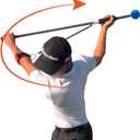 The Most Important Stretch in Golf - A Device, Golf Stretch, Golf Exercise, Golf Swing Train in One Motion. Perfect Practice Warm-Up. Shaft for Strength, Rhythm, Golf Stretching Device. Indoor/Outdoor