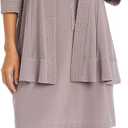 R&M Richards Women's Glitter Jacquard Jacket W/Sheer Insets & Knee-Length Shift Dress W/Necklace - Formal 2-Piece Ensemble