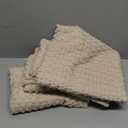 UGASA Fall Soft Corduroy Pillow Covers Pack of 4 Boho Stripe Decorative Pillow Covers Assorted Pillowcases 18x18 Inch Home Decor Modern Farmhouse for Sofa Living Room Couch Bed Beige