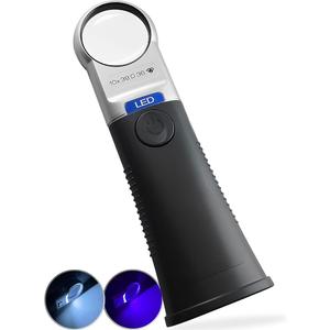 10X Jewelers Loupe SMD LED Lighted Standing Handheld Magnifying Glass