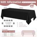 YMHPRIDE 10 Pack Black Tablecloths for 6 Foot Rectangle Tables 60 x 102 Inch - 6ft Rectangular Bulk Polyester Fabric Washable Cloth Cover for Wedding Party Banquet Buffet Restaurant