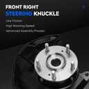 Front Left Steering Knuckle & Wheel Bearing Hub Assembly Fit for Honda Accord 2013 2014 2015 2016(2016 Accord fits L4 2.4L Model Only), Replace for LK017 51215T2AK01, Driver Side