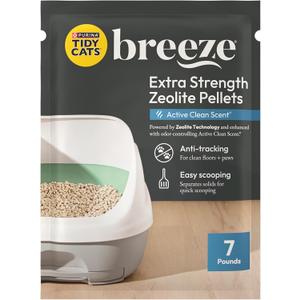 Purina Tidy Cats Scented Litter Pellets, Breeze Enhanced Refill Litter Pellets in Recyclable Box - (4) 7 lb. Bags
