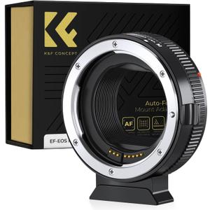 K&F Concept EF to EOS R Adapter, Auto Focus Lens Mount Adapter for EF EF-S Lens Compatible with Canon EOS R Mount Cameras