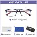 Reading Glasses for Men and Women, Spring Hinge Anti Blue Light Readers, Computer Eyeglasses