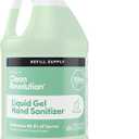 Clean Revolution Liquid Gel Hand Sanitizer, 128 Fl. Oz Refill Supply Container| Eliminates 99.9% of Germs | Gentle & Aloe Enriched | 70% USP Medical Grade Ethanol, Medical Facility Compliant