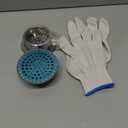 Moxweyeni 2 Pcs PVC Termination Cap for 3" Inner Diameter, Mesh Screen Vent Cover 304 Stainless Steel, for Furnace & Roof Vent Cap, Round Air Outlet Exhaust Water Drains Pipe with Gloves