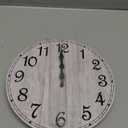 HYLANDA Wall Clock, Rustic Wall Clocks Battery Operated Silent Non Ticking, Country Round Wooden Clocks Farmhous Wall Decorative for Kitchen, Bathroom, Living Room (Gray 8 Inch) (C-grey Retro)