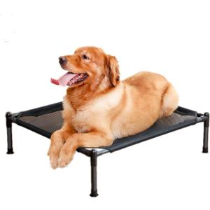 Elevated Dog Bed for Dogs, Portable Indoor & Outdoor Cooling Mesh Raised Dog Bed Cots with Skid-Resistant Feet (Large)