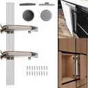 Lateral Opening Door Hinge, 180° Parallel Opening Cabinet Wardrobe Door Sliding, Load-Bearing 15.4lb Heavy Duty Hinge
