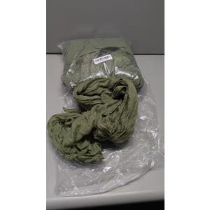 Sage Green Cheesecloth Table Runner, 120inch long 36 inch wide