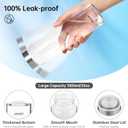 Glass Water Bottle 32 oz, Borosilicate Wide Mouth Glass Water Bottle with Neoprene Sleeve, BPA-Free Leak Proof Reusable for Hot Cold Drinks, Work, Gym, Home, 1 Pack