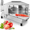 VEVOR Commercial Tomato Slicer, 1/4 inch Tomato Cutter Slicer, Stainless Steel Heavy Duty Cutter Machine, Manual with Non-slip Feet, for Cutting Tomatoes, Cucumbers, Bananas