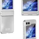 Case for Samsung Galaxy Z Flip 5 with Hinge Protection, Slim Phone Case [Anti-Drop] [Anti-Scratch] Ultra Thin Hard PC Back Shockproof Protector Cover for Samsung Galaxy Z Flip 5 5G (Silver)