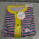 Caracilia Women's Oversized Sweatshirts Long Sleeve Henley Button Down Pullover Hoodies Tunic Tops 2025 Trendy Fall Clothes Striped Pink XXL 