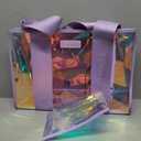 Case-Mate Official Soap Bubble Jelly Tote – Iridescent Tote Bag with Phone Pouch for Women – Waterproof, Tip-Proof, Foldable & Washable – Handbag for Everyday Use, Travel, Pool & Vacation - Large