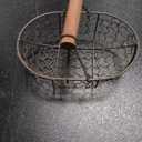 Vintage Wire Basket – Rustic Farmhouse Desktop Storage Basket, Fruit Basket & Egg Baskets & Kitchen Vegetable Basket