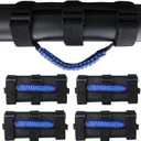 Pack of 4 Jeep Grab Roll Bar Grab Handles Textured Compatible with 2009-2024 Jeep Wrangler JK JKU JL JLU TJ LJ YJ CJ (Front, Blue)