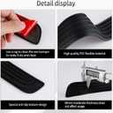 SINGARO Car Door Threshold Protection, 4PCS Door Edge Step Dust Shield Cover, Door Width 23.6x2.36inch Car/SUV Universal Rubber Scratch Resistant Exterior Accessories (Black)