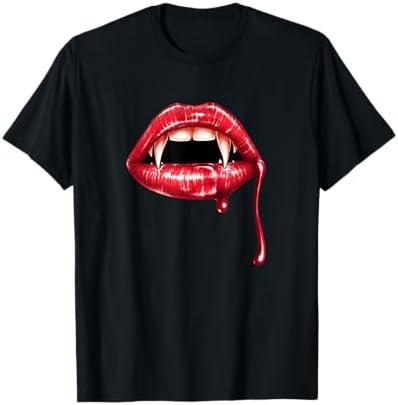 Lips Halloween Pumpkin Scary Sweet or Sour T-Shirt size M