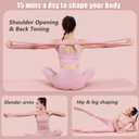3 x Figure 8 Resistance Band for Women, 25lb Resistance Bands for Working Out, Arm Stretch Bands for Back Shoulder, Portable Fullbody Yoga Pulling Rope, Elastic Stretch Bands, Pink