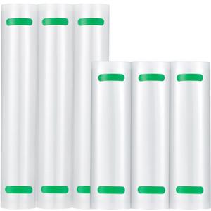 Vacuum Sealer Bags, 8 In x 20 Ft/11 In x 20 Ft (3 Rolls for Each Size), Food Grade Without BPA, Seal A Meal Freezer Bag, Customizable Food Storage Bags, Ideal Vac Bag for Meal Prep or Sous Vide