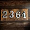 2 x Unique 5-Inch High Acrylic House Numbers - Rustproof & Anti-fade Mailbox Number/Float or Flush Mount - Enhance Home Address Visibility/Silver Finished/Number 8