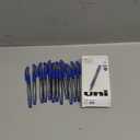 uni-ball Signo GRIP Gel Pen, Stick, Medium 0.7 mm, Blue Ink, Silver/Blue Barrel, Dozen, 12 PCS