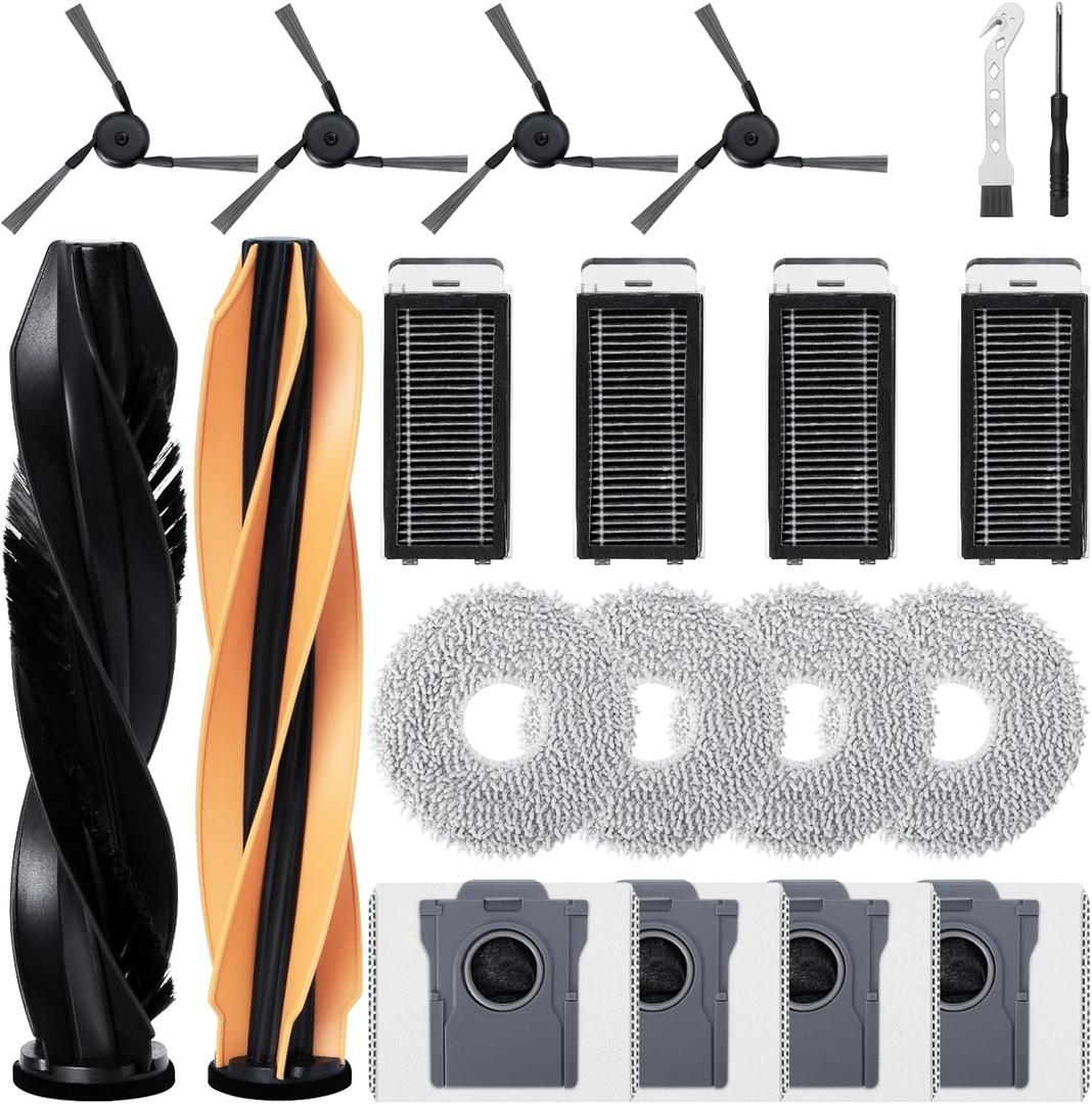 Accessorie Set for Dreame X50 Ultra Complete/L50 Ultra/L50 Pro Ultra/X50 Master/L40s Pro Ultra Vacuum Cleaner, for Mova V50 Ultra Complete Replacement Contain Roller Brush, Hepa-Filter