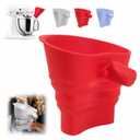 Funnel for Kitchen Aid Mixer - New Silicone Kitchen Funnels, Funnel Attachment for Kitchen Aid Artisan Ksm150 5-Quart Tilt-Head Stand Mixer, Durable & Mess Free - Red