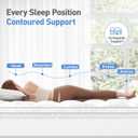 Dual Layer 3 Inch Memory Foam Mattress Topper Queen Size, 2 Inch Cooling Gel Memory Foam Plus 1 Inch Pillow Top Mattress Pad Cover, with 8-21 Inch Deep Pocket