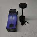 Cordless Table Lamp Set of 1, Rechargeable 5000mAh Battery Powered Outdoor Table Lamps, Portable LED Desk Lamp, 3 Color Dimmable Light for Restaurant, Patio, Bedroom, Bedside Night Lamp(Black)