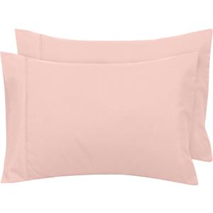 Royale Linens Standard Pillowcase Set of 2 - Bed Pillow Cover - 20"x26" - Pink Pillowcases - 1800 Brushed Microfiber, Wrinkle & Fade Resistant - Soft & Cozy- Standard Size Pillow Case (STD, Pink)