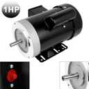 1 HP Electric Motor,1750RPM General Purpose Single Phase Motor 56C Frame 13.6/6.8A 115/230V TEFC CW/CCW