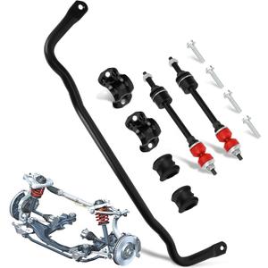 55398938AC Front Stabilizer Bar and K80894 Sway Bar Kit with Bushing Kit Compatible with 2009-2010 Dodge Ram 1500, 2019-2022 Ram Classic 1500 4WD, 2011-2018 Ram 1500, #55398938AB