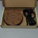 Power Strip with USB, PD 20W USB-C Charging, 6.5 FT Extension Cord with 6 Outlets, 1 USB-C, 2 USB-A, TOPREK Power Strip Surge Protector, Wood Finish Desk Charging Station for Home, Office, Dorm