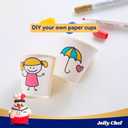 JOLLY CHEF 300 Pack Disposable Paper Coffee Cups for Hot Beverages, 8oz White Drinking Cups for Party, Office, Home, Travel