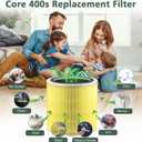 Core 400S Pet Care Replacement Filter for LEVOIT Core 400S-P Smart WiFi Air Purifier, 3-in-1 Activated Carbon Filter, Core400S-RF-PA (LRF-C401-YUS), 2 Pack, Yellow