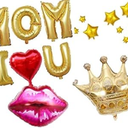 HAPPY MOTHER'S DAY Aluminum Foil Balloon Set 32 Inches Letter Balloon Decoration for Mother's Day Party (MOM-LOVE-U)