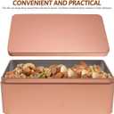 MAGICLULU 1 Pcs Metal Tin Box Metal Empty Rectangular Cookie Tins with Lid Tea Storage Box for Treats Candle Favors Home Storage Supplies 7 x 3.85 x 2.52Inch
