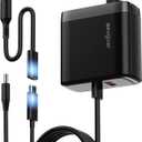 65W Dell Charger for Laptop, Dell Computer Charger USB-C for XPS, Inspiron, Latitude and Vostro Models, Power Cord 4.5 * 3.0 mm and 7.5 * 3.0 mm Compatible with Both 65W 45W (Foldable AC Plug)