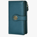 Travelambo Women's Wallet RFID Blocking Trifold Clutch Large Capacity Credit Card Holder Travel Purse