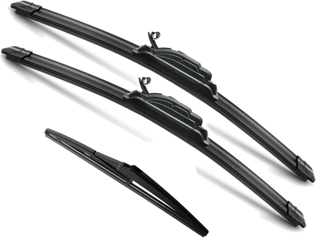 JustCar 3Pcs for Lexus CT200h Windshield Wiper Blades 2011 2012 2013 2014 2015 2016 2017, Original Equipment Automotive Replacement Windshield Wiper Blades - 26"/18"/8" (Set of 3) U/J HOOK