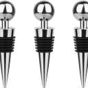 4 x 3 Pcs Wine Stopper Bottle Stopper Wine Saver, Yimerlen Silicone Vacuum Wine Bottle Corks, Reusable Wine Stopper Used for Bar, Holiday Party Keep Wine Fresh Suitable for Standard Bottle (Silver)