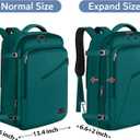 MATEIN Travel Backpack Large, Water Resistant Carry on Backpack for Travelling, Airline Approved Large Capacity Back Pack, Expandable Lightweight Overnight Daypack, Travel Gift, Peacock Blue (Blue)