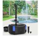 AquaMiracle Pond Filter with Pump Fountain Kits | 550GPH Pond Filter with Pond Pump & Fountain Kit | 3 Spray Patterns | Water Feature | Koi Pond Filters for Outdoor Ponds 350-500 Gal