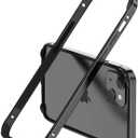 Frameless Series Designed for iPhone Case, Minimalist Protective Shock Absorption, Hybrid Silicone Aluminum Metal Frame, Inlays Easy Fit Shockproof Bumper Cover (Black, iPhone 13 Pro Max)