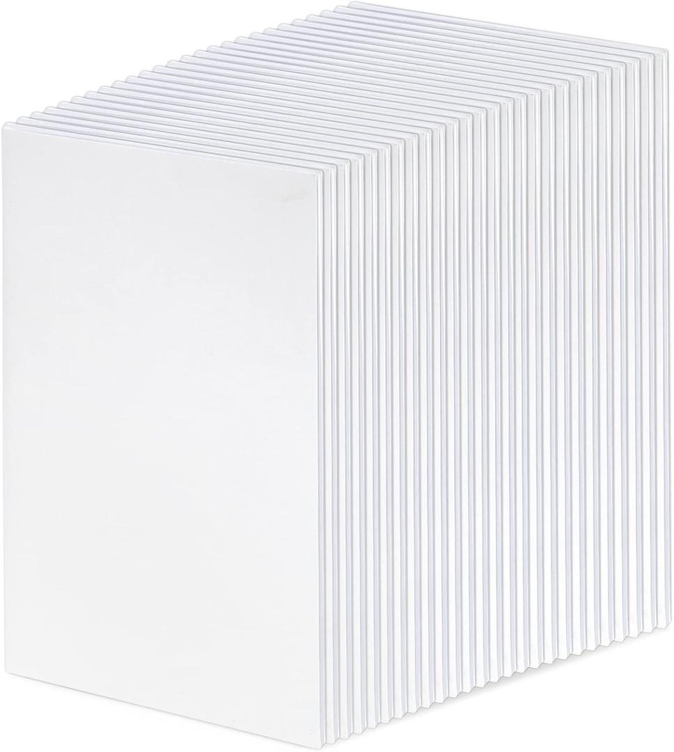 Paper Junkie 24 Pack Blank Books for Kids To Write Stories - A5 White Notebooks Bulk - Unlined Travel Journals Scrapbooks for Students Sketching (5.5x8.5 in) - Notebook Journal