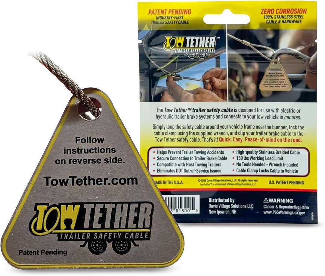Trailer Independent Breakaway Cable Anchor Kit for Emergency Brake Activation, Dedicated Safety Attachment Point for Utility, Boat, RV and Horse Trailers, Built for Reliable Towing Safety